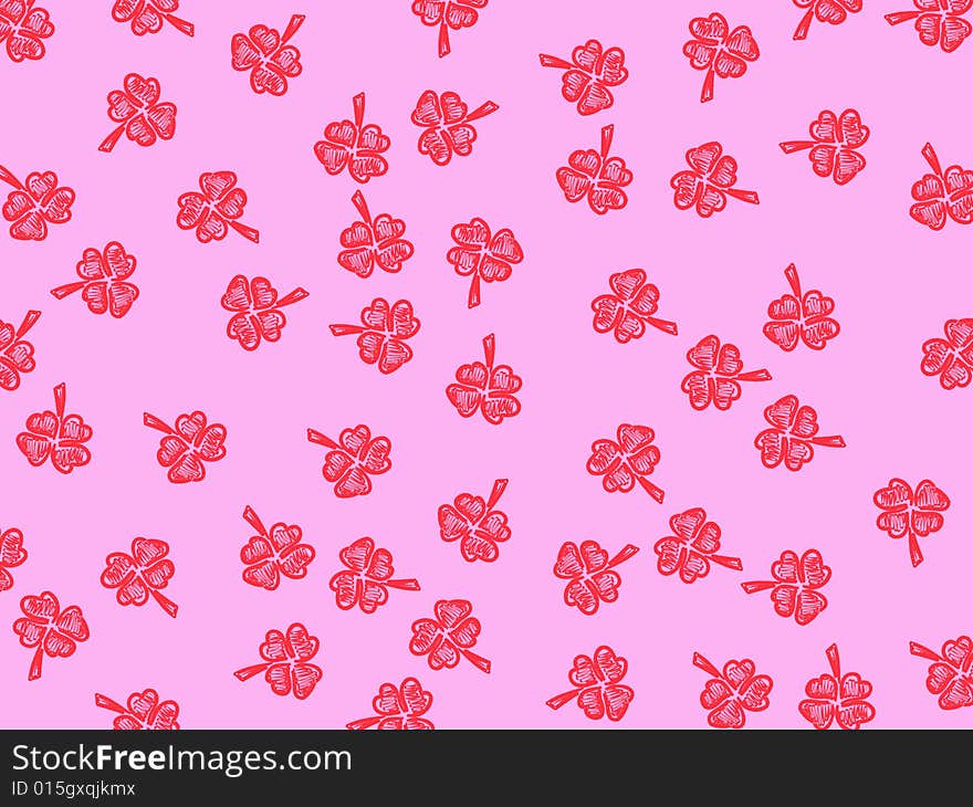 Pink party background with florwers