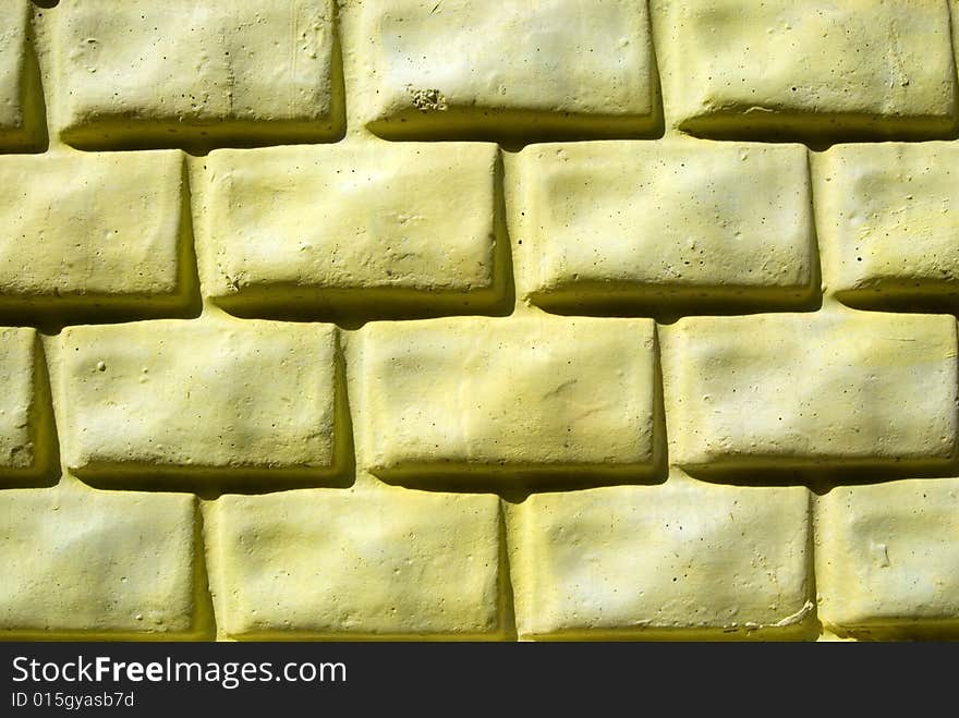 Texture of brick wall. Yellow facing brick. Texture of brick wall. Yellow facing brick