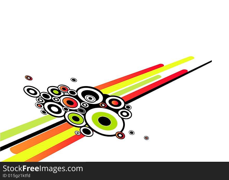 Abstract illustration with circles. Vector