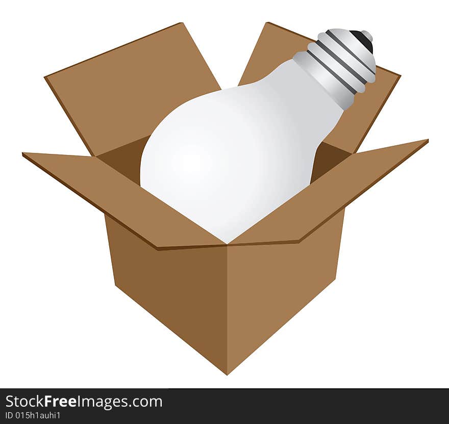 `Lamp in box` icon from `Website & Internet icons` series