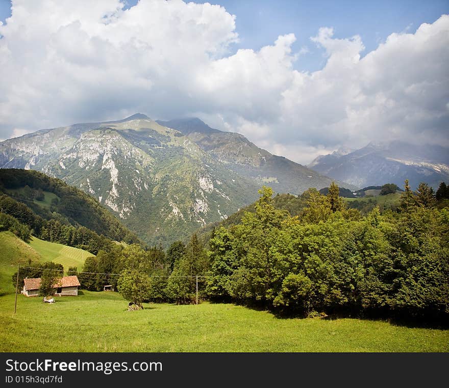 Italian mountains in a landscape of Val Brembana. Italian mountains in a landscape of Val Brembana