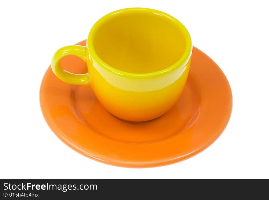 Coffee cup with saucer.