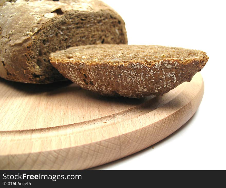 A slice of whole wheat bread. A slice of whole wheat bread