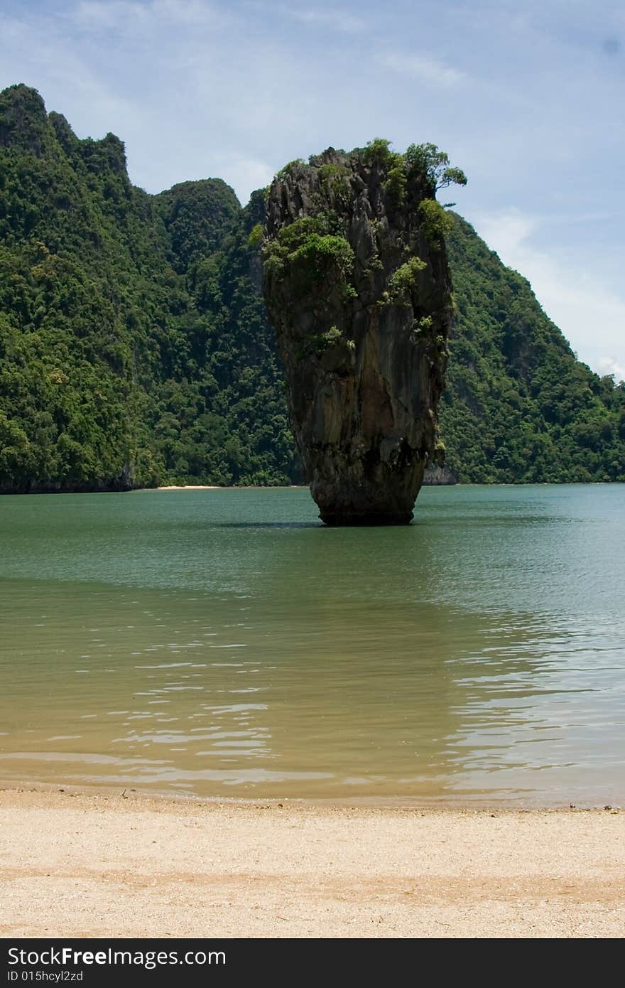 James Bond Island in Nga Phang bay, Thailand. The setting for The Man With The Golden Gun starring Roger Moore.