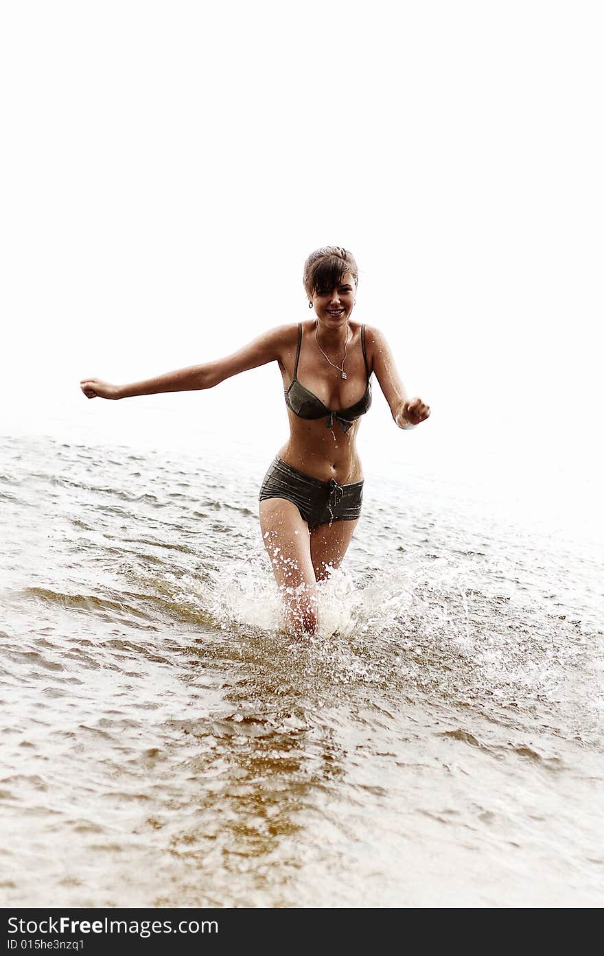 Attractive woman in the water. Attractive woman in the water