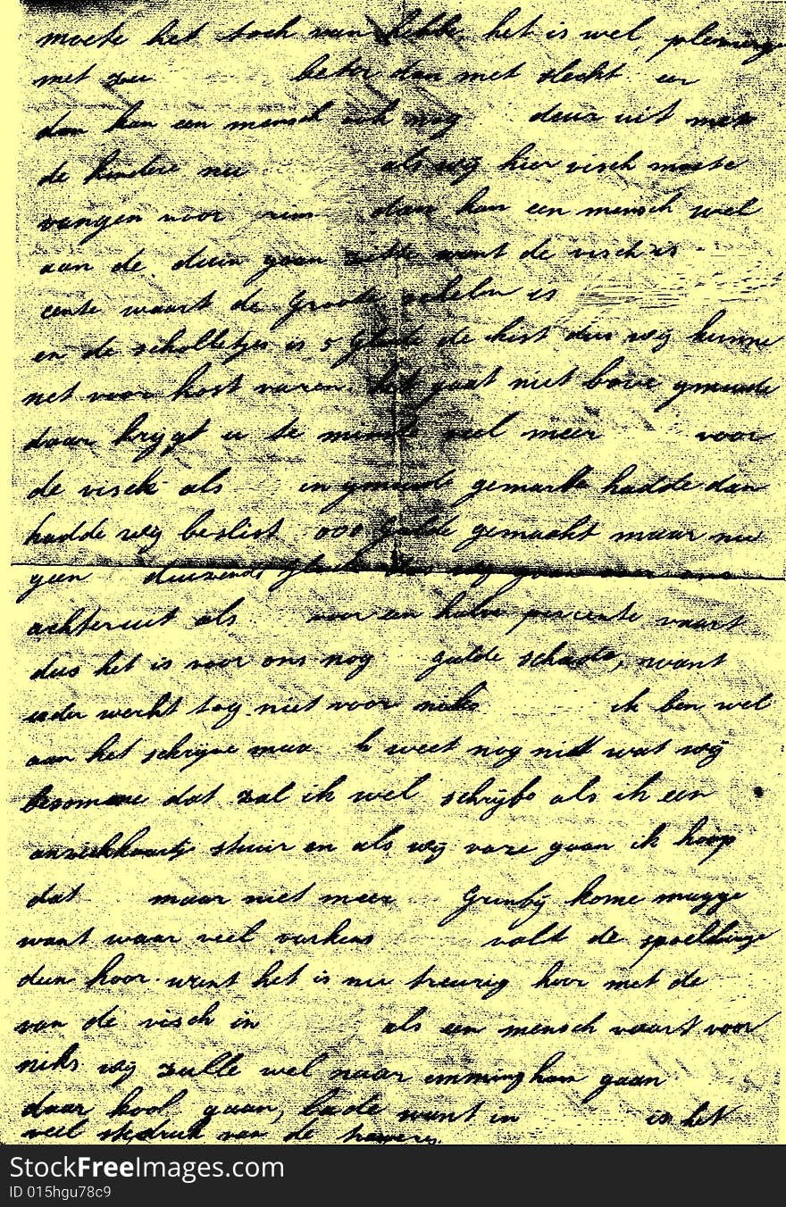 Very old dutch letter from a man to his wife. Very old dutch letter from a man to his wife