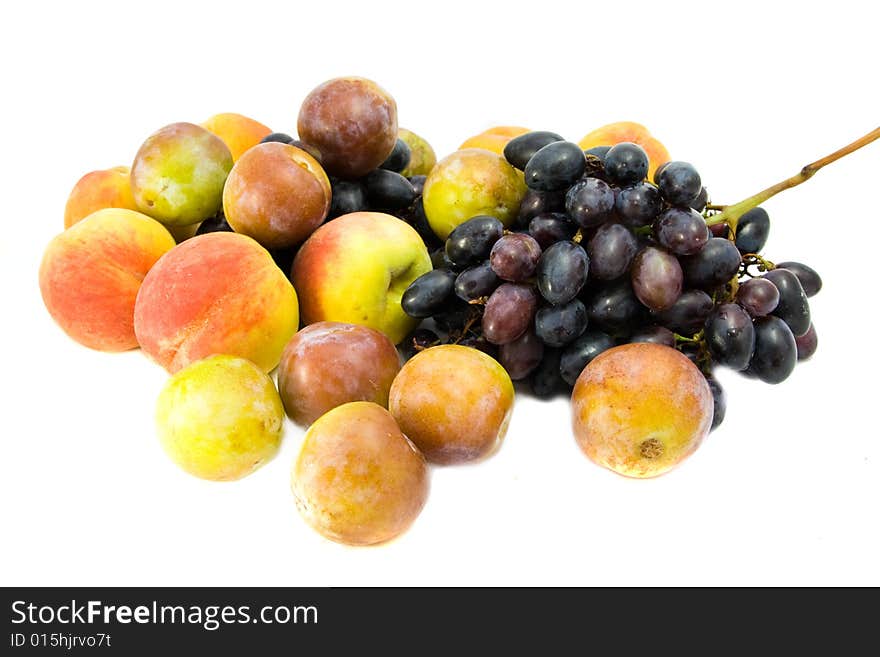 Some fruit isolated on white