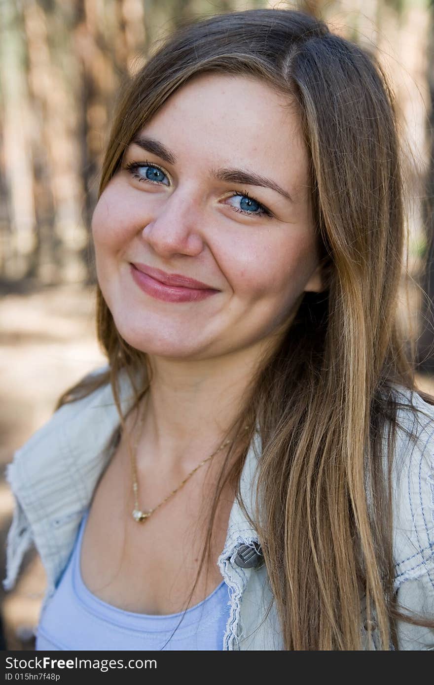 Portrait of smiling happy girl