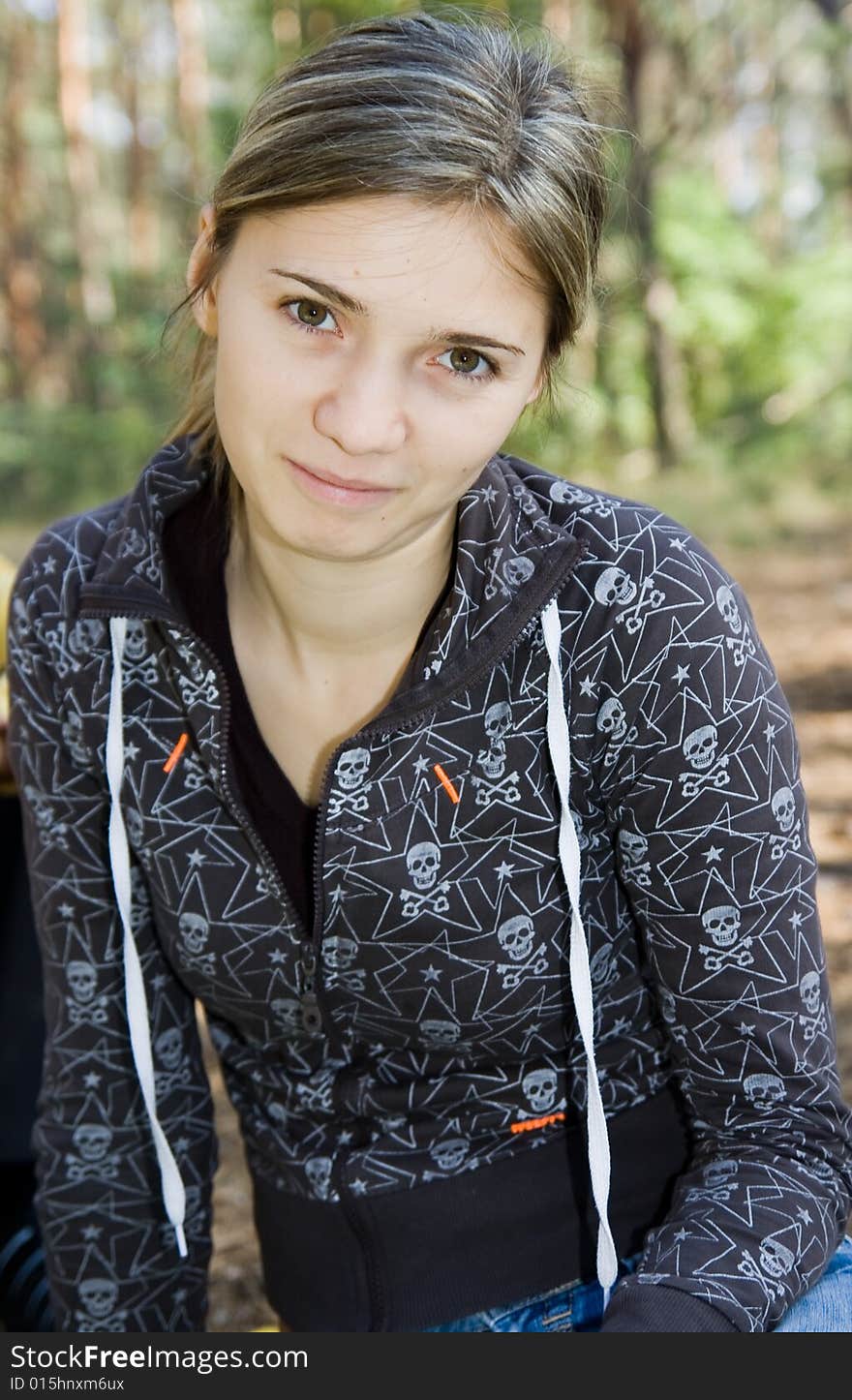 Portrait of smiling girl outdoor