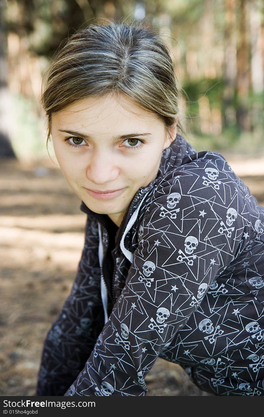 Portrait of smiling girl outdoor