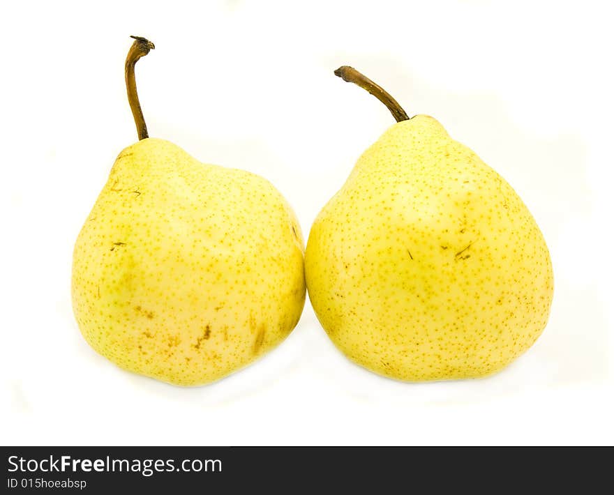 Several pears isolated on white. Several pears isolated on white