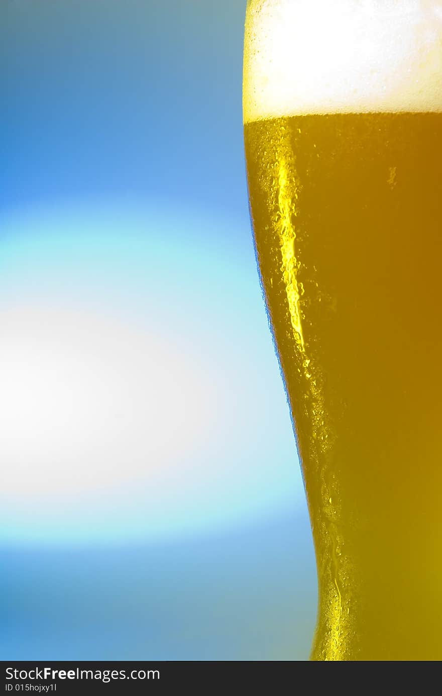 A big, full glass of refreshing german Weissbier. A big, full glass of refreshing german Weissbier