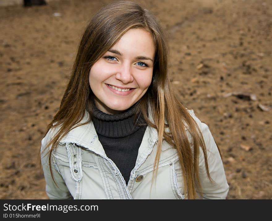 Portrait of smiling girl outdoor