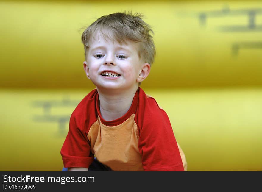 Portrait of the cheerful little boy. Portrait of the cheerful little boy