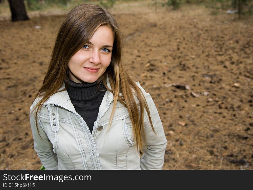 Portrait of smiling girl outdoor