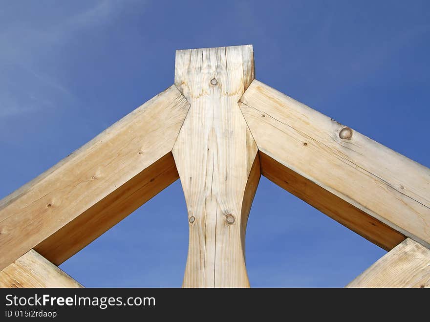 Close-up of Log Home Construction. Close-up of Log Home Construction