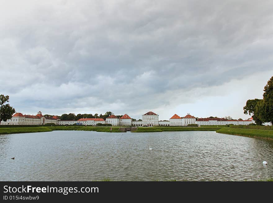 The scenery at the Nymphenburg palace in Munich Germany