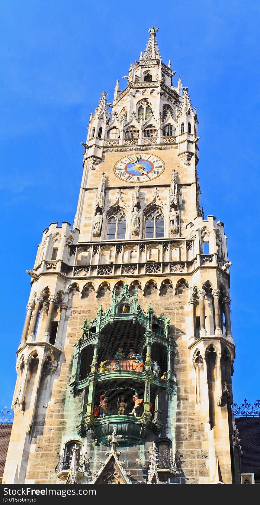 The marienplatz and city hall in center Munich Germany