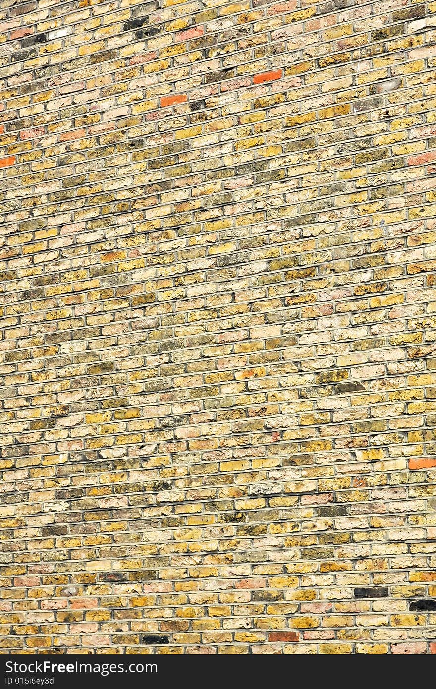 Classic old British yellow brick wall background. Classic old British yellow brick wall background