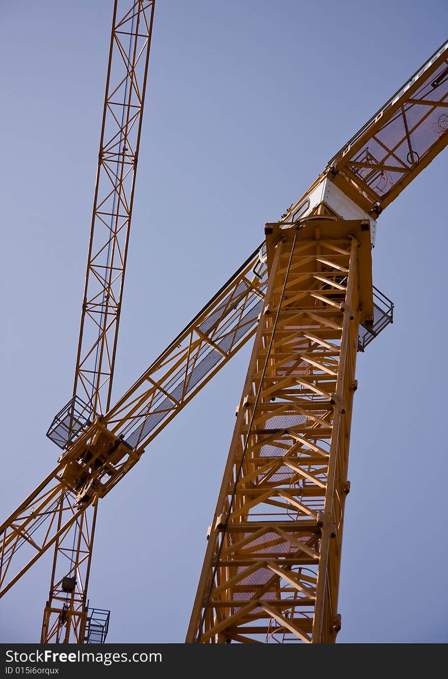 Yellow Construction Cranes