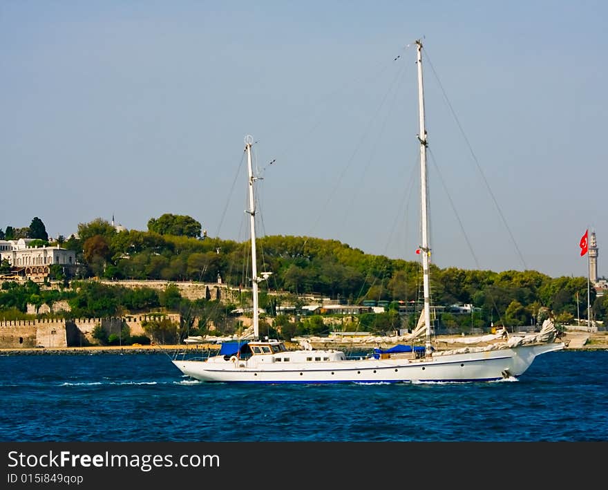 Yatch At Istanbul Bosphorus