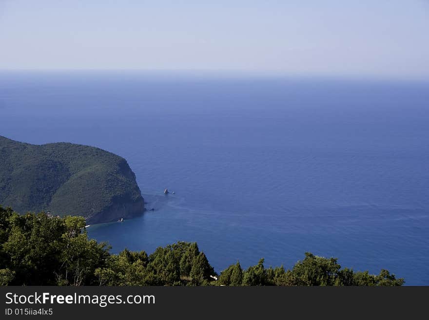 Nice blue lagoon of the mediterrian sea