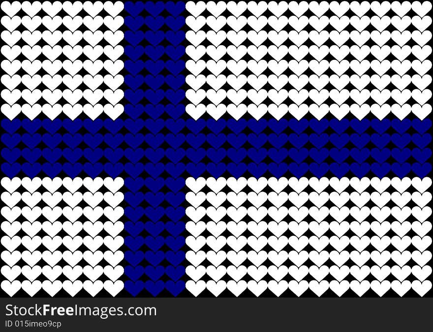 An illustration of Finnish flag. An illustration of Finnish flag