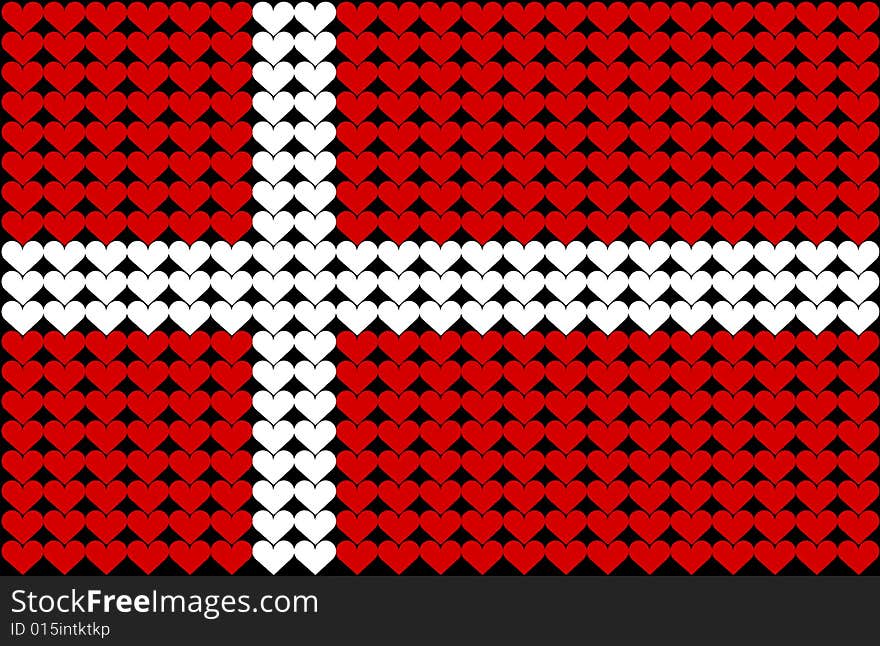 Denmark heart flag