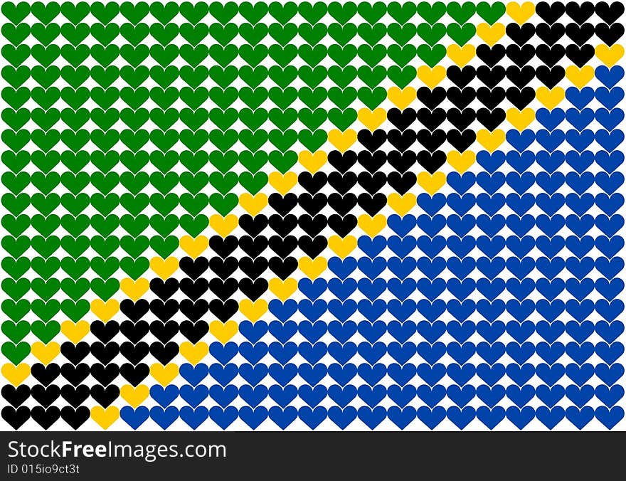 An illustration of Tanzania flag. An illustration of Tanzania flag