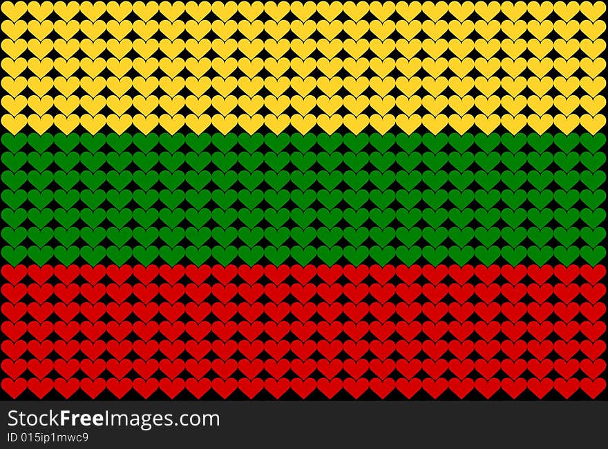 Lithuania heart flag