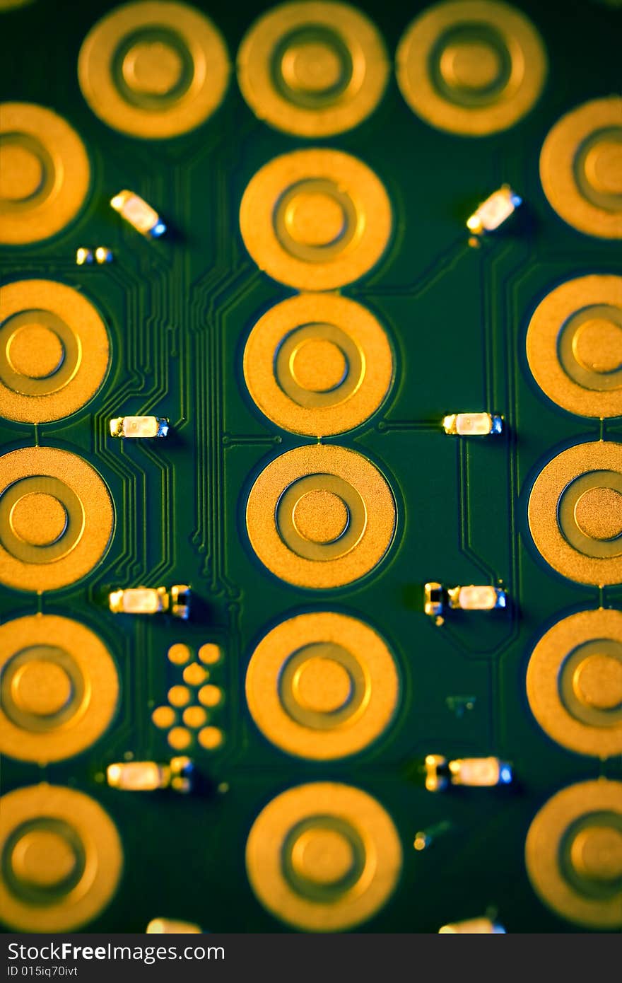 Close-up of mobile phone circuitboard