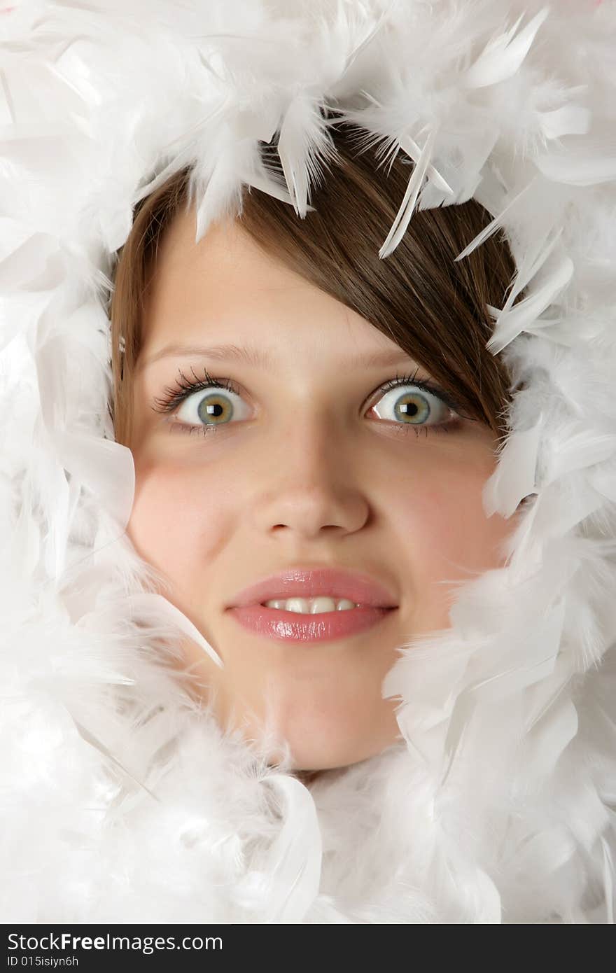 Portrait of the beautiful young girl