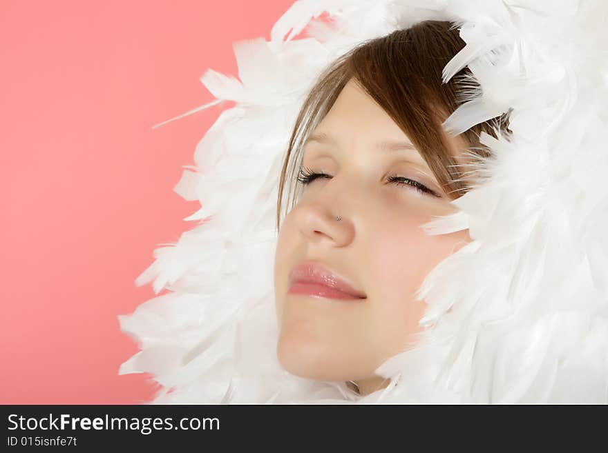 Portrait of the beautiful young girl