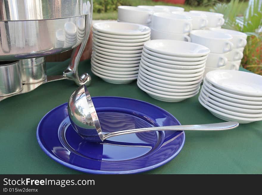 Soup section at buffet