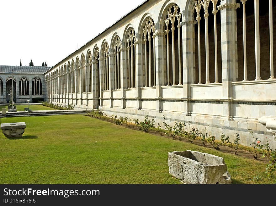 Isolated Monumental Cemetery In Pisa