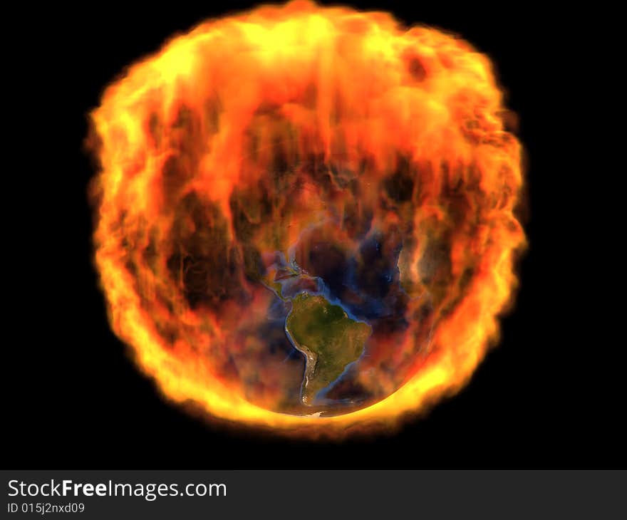 Earth in fire