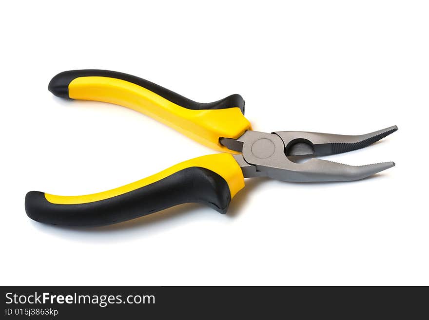 Modern and beautiful pliers on a white background