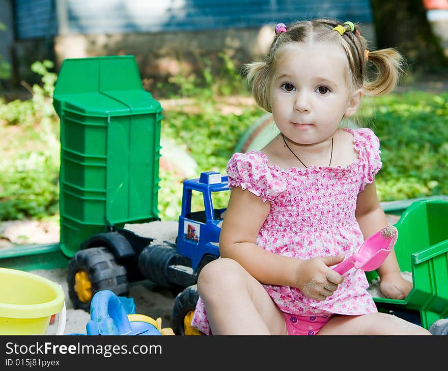 Portrait of little girl outdoor