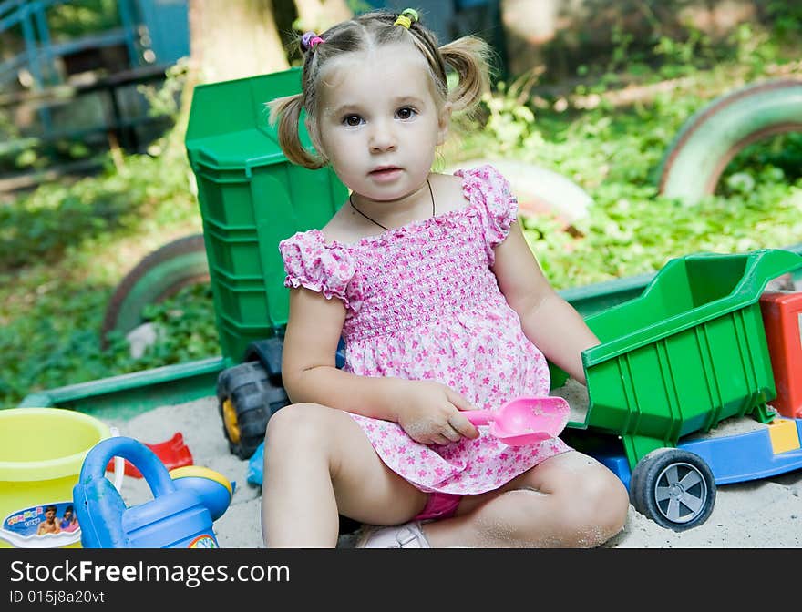 Portrait of little girl outdoor