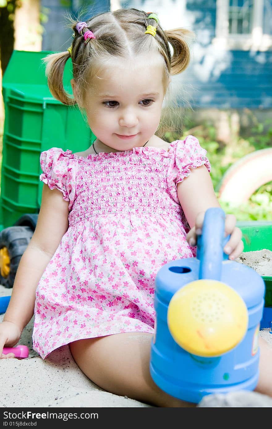 Portrait of little girl outdoor