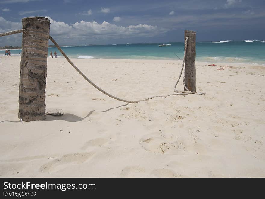 Beach scene with ropes