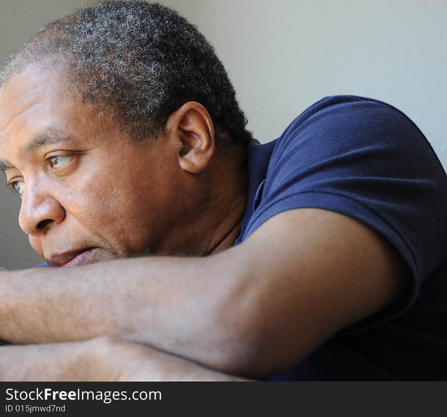 African american man relaxing at home. African american man relaxing at home.