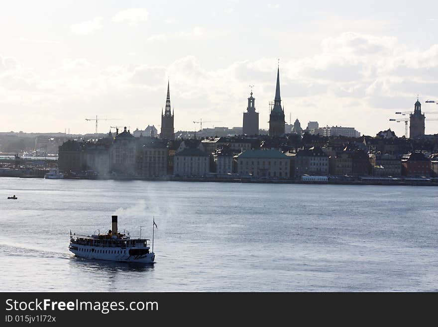 Beautiful Stockholm architecture on water. Beautiful Stockholm architecture on water