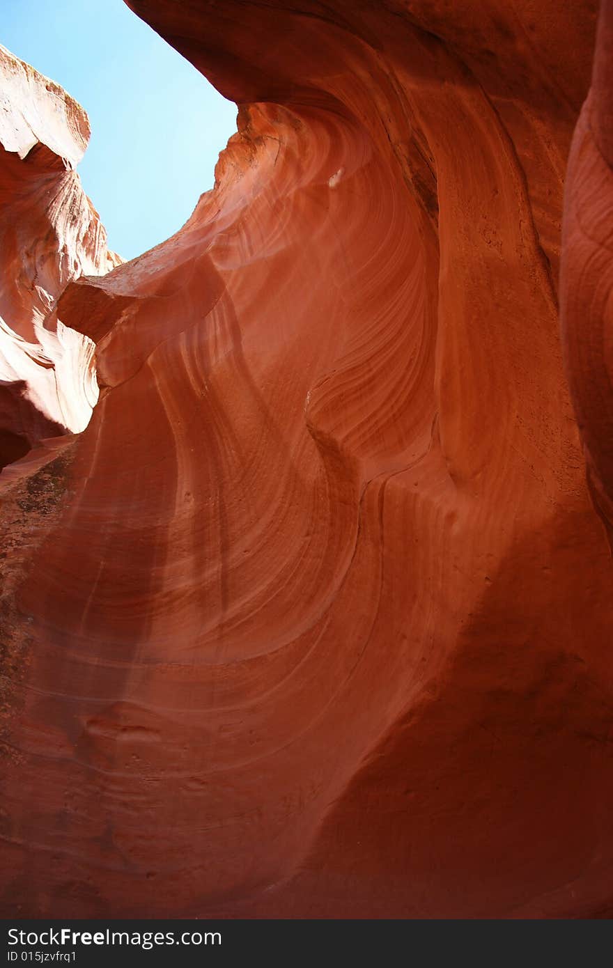 Antelope Canyon red sunlight