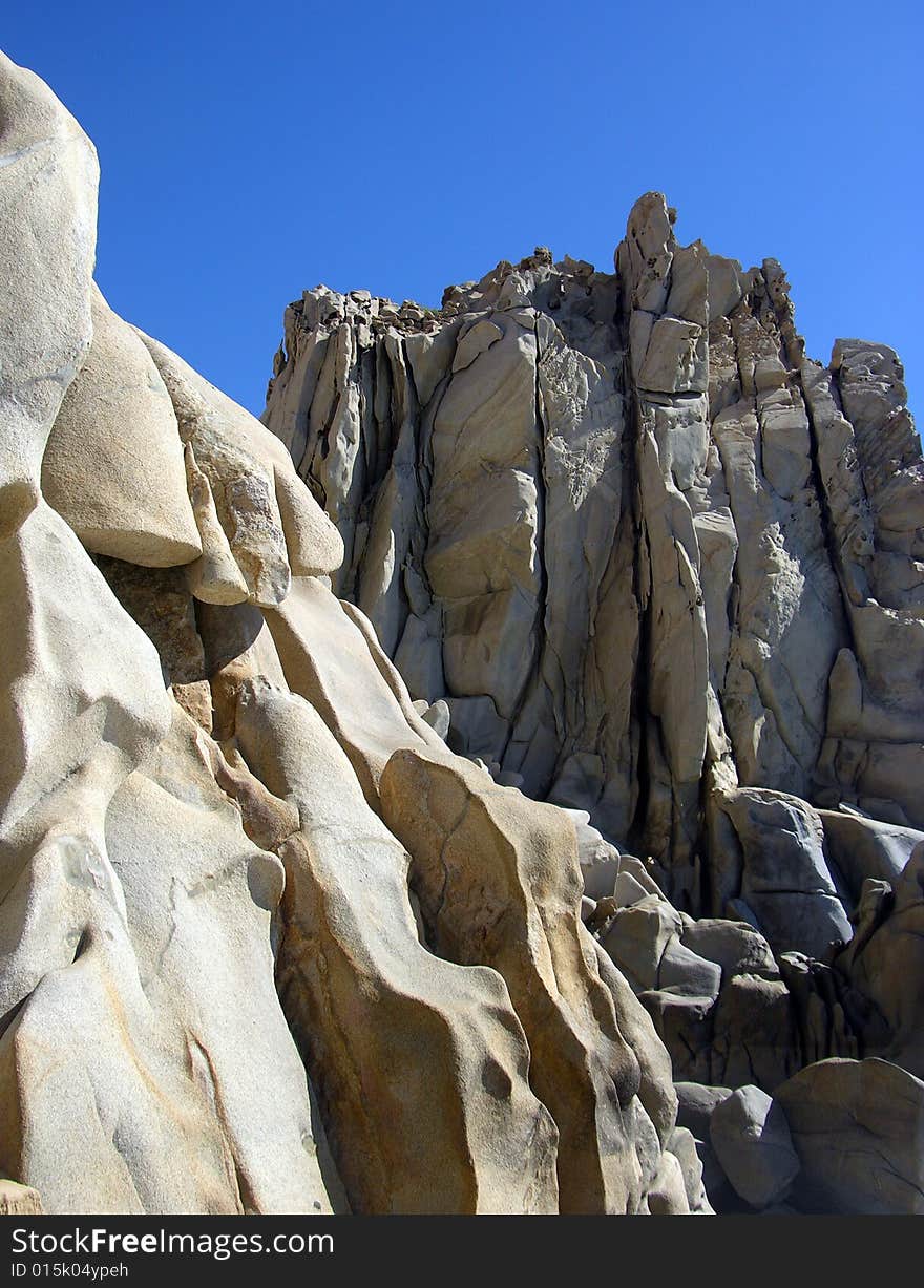 Different shape rocks on Lovers' beach in Cabo San Lucas, Mexico. Different shape rocks on Lovers' beach in Cabo San Lucas, Mexico.