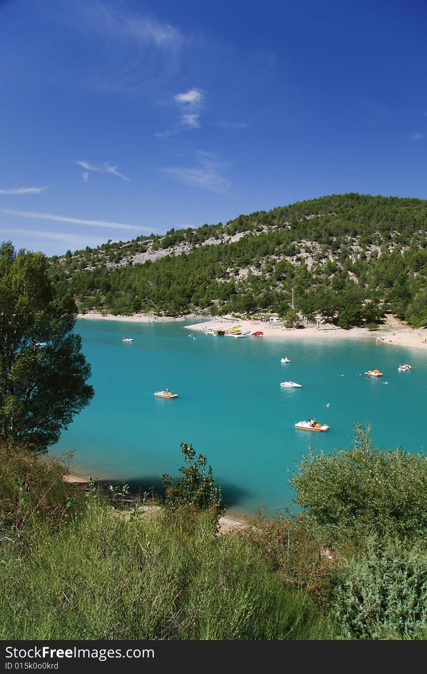 Holy lake in Provence near Verdon