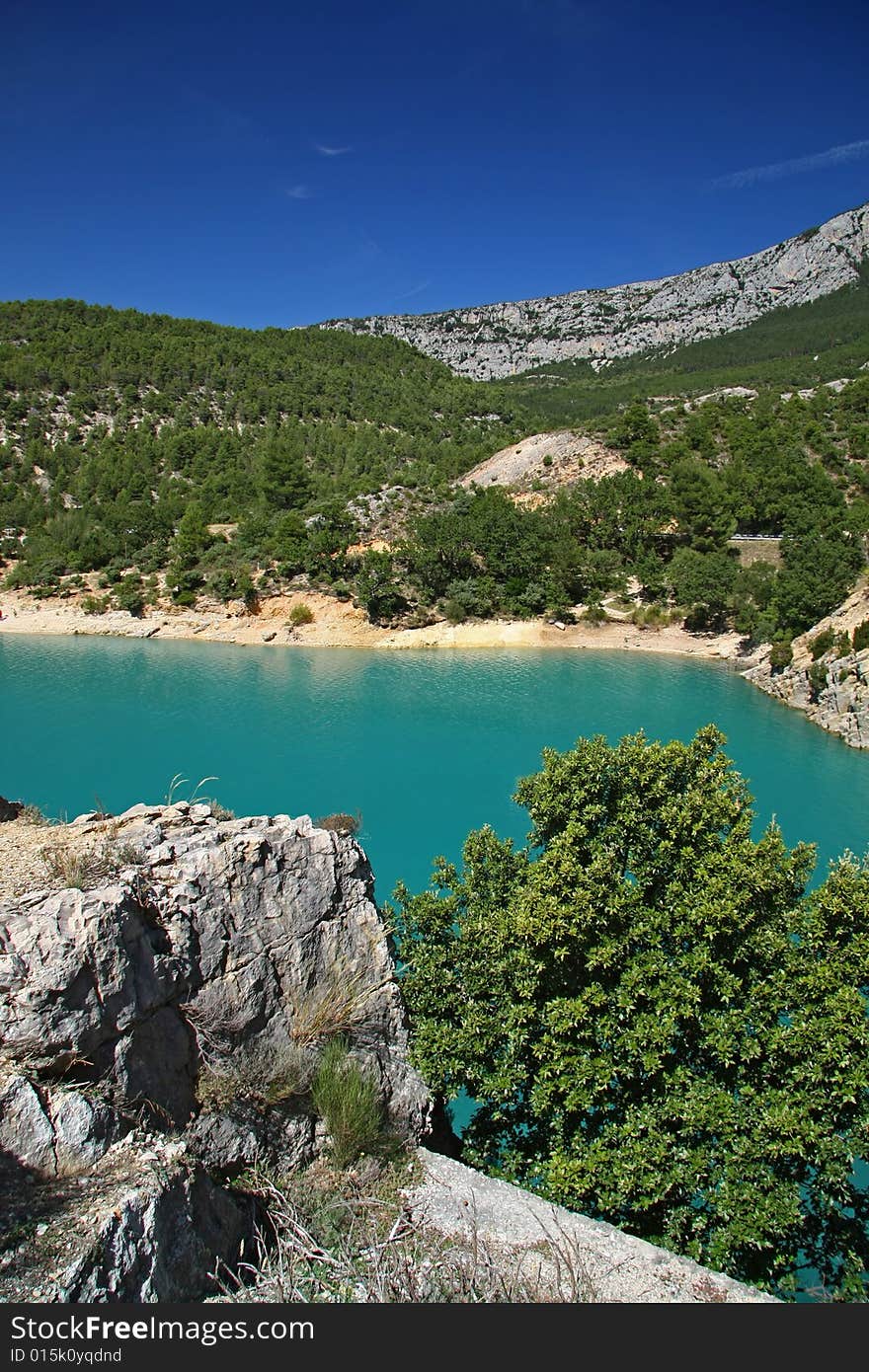 Holy lake in Provence near Verdon