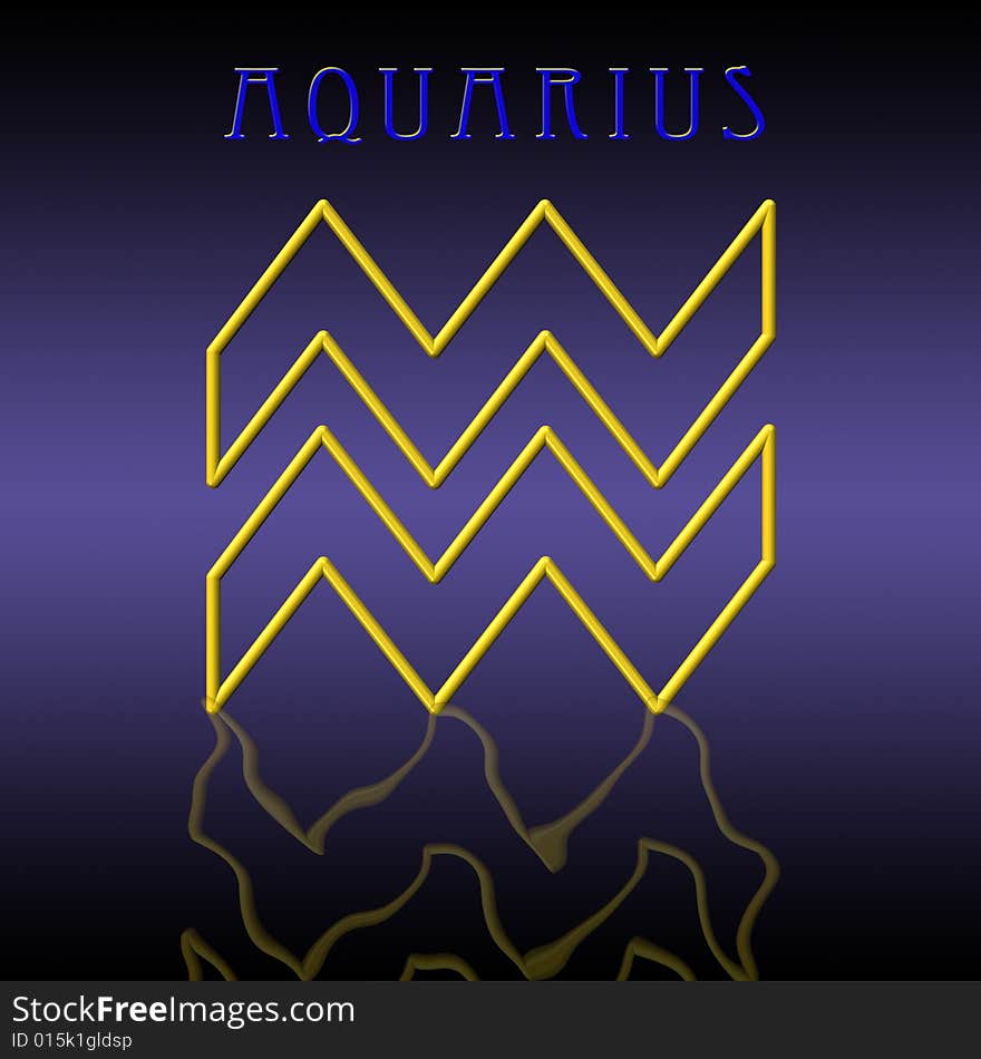 Illustration of aquarius zodiac sign. Illustration of aquarius zodiac sign