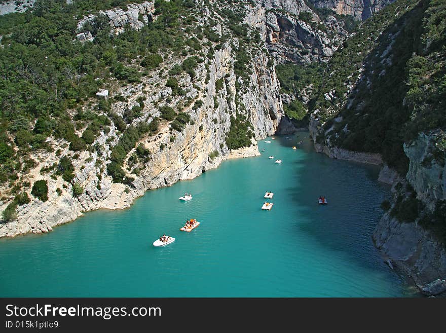 Canyon Verdon in Provence in France