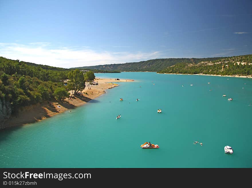 Holy lake in Provence near Verdon